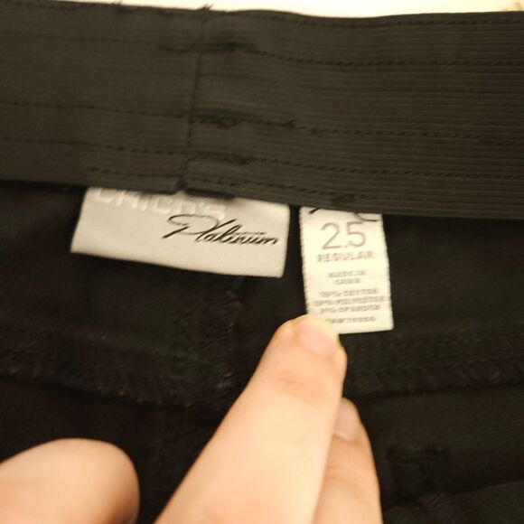 Chico's Platinum 2.5R Womens 14 Black Pull On Stretch Bootcut Jeans Cotton Blend - Picture 3 of 8